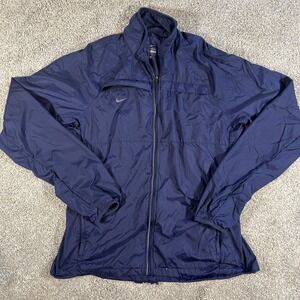 Nike Windrunner Jacket Blue Full Zip Lightweight Workout Men's Size L 453185-419